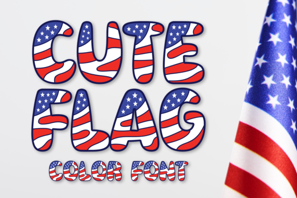 Cute Flag Font for Editorial Design and Content Creation