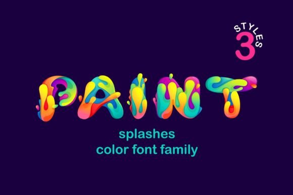 Paint Splashes: A Vibrant Color Font for Creative Branding