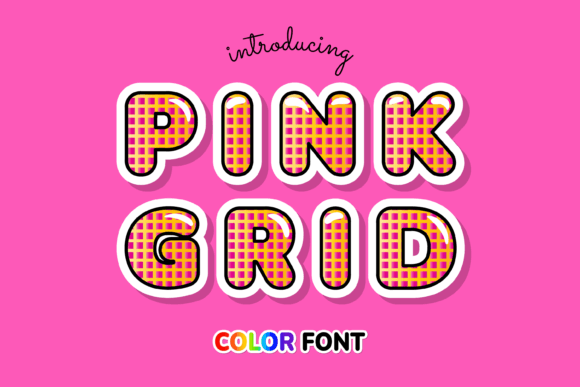 Pink Grid Font: A Stylish Choice for Handmade Creators