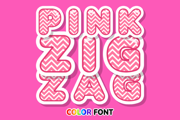 Pink Zigzag: A Versatile Font for Digital Design