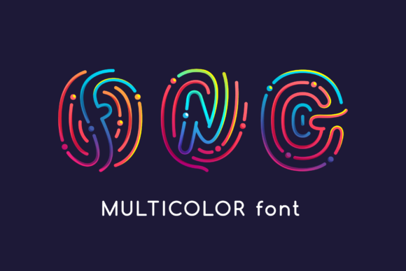 Rainbow Fingerprint Font for Modern Web Design