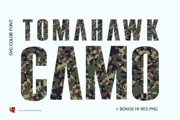 Tomahawk Camo Font for Bold Digital Design